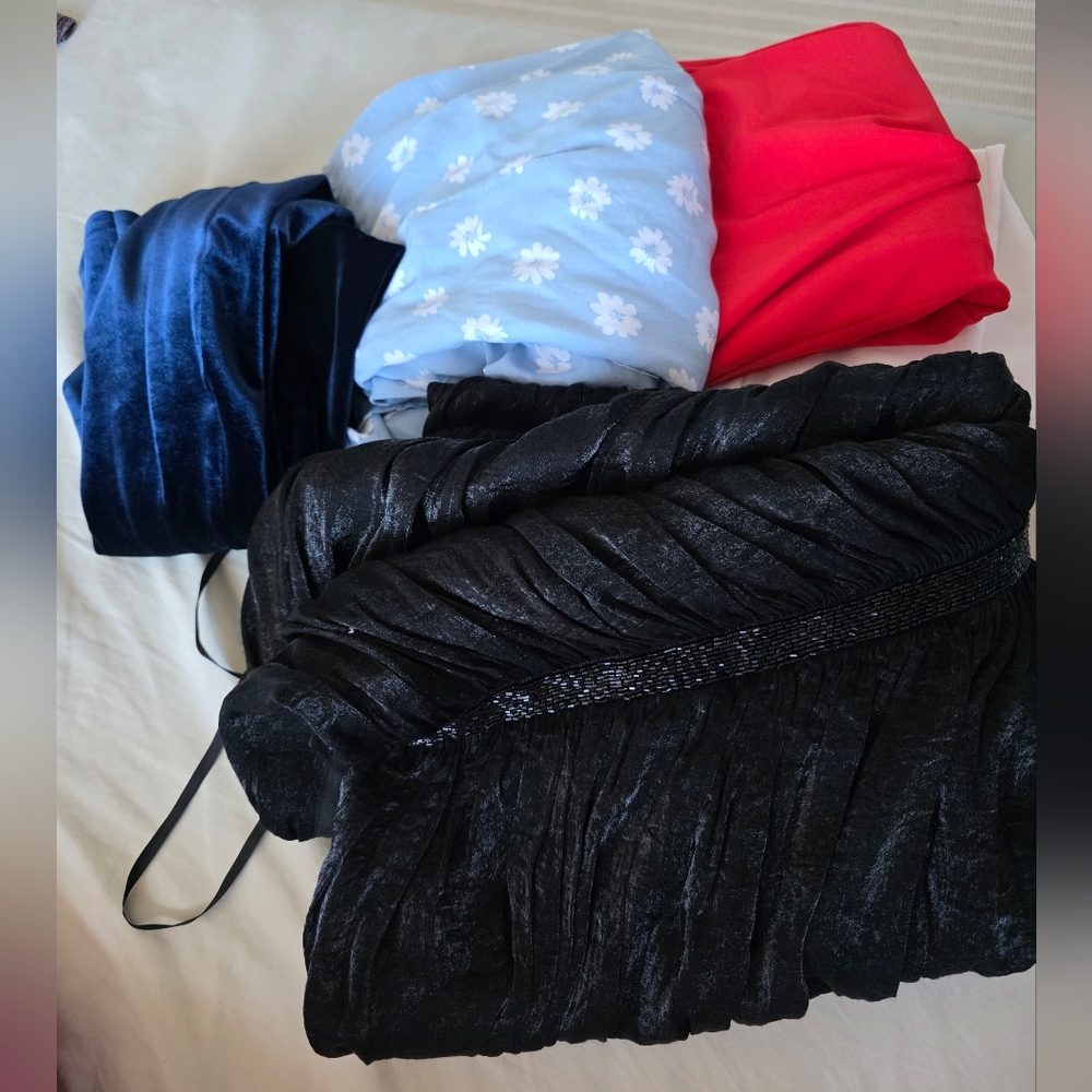 Assorted Dress Bundle in Black, Blue, Red, and Light Blue